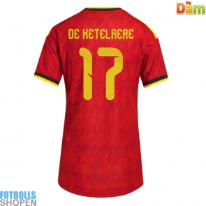 Billiga Belgien Charles De Ketelaere #17 Hemmatröja Dam VM 2026 Kortärmad